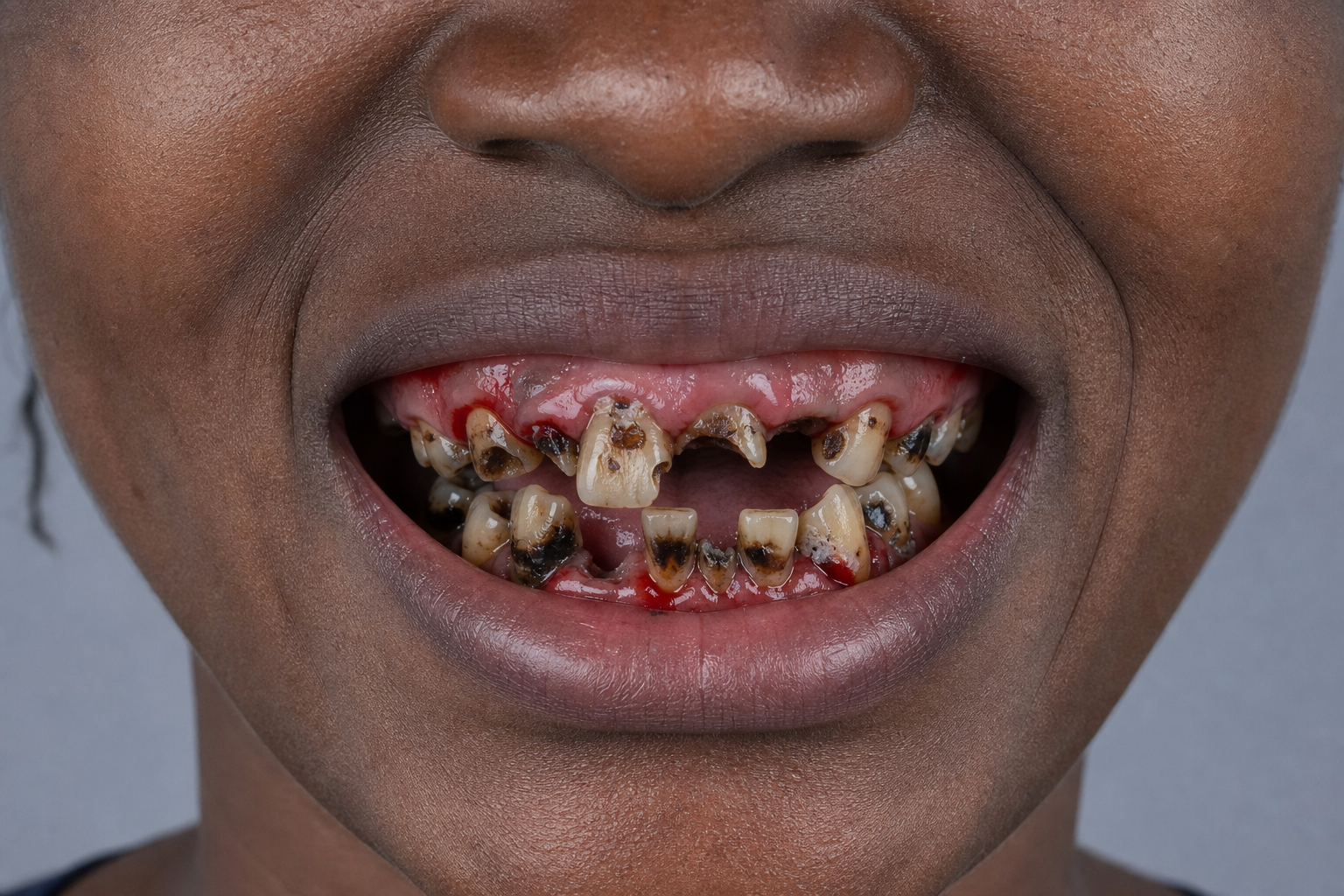 Before — Porcelain Veneer Smile Design